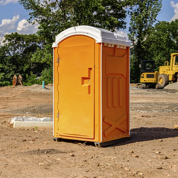 how often are the porta potties cleaned and serviced during a rental period in Little Falls